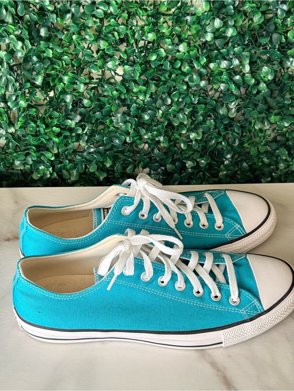 Converse Turquoise Low-Top Canvas Sneakers - Men 10 Women 12